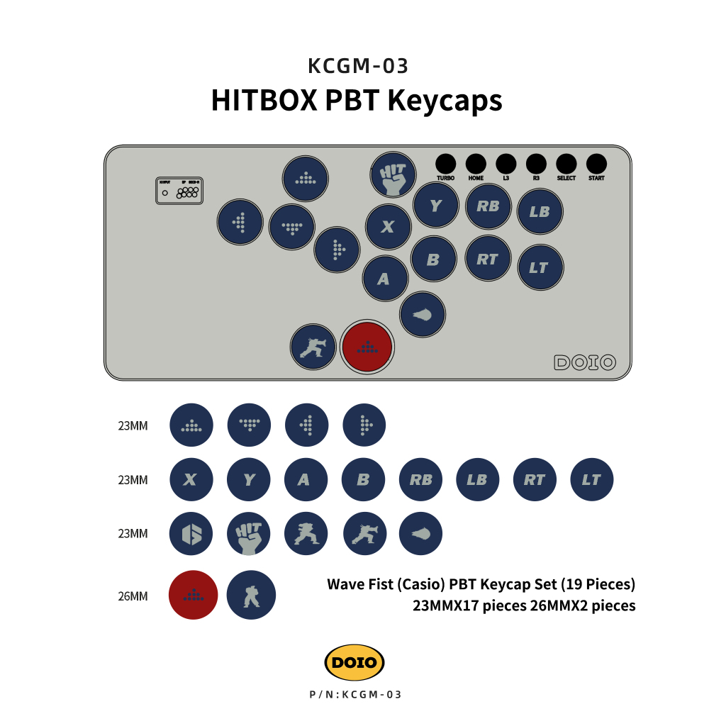 HITBOX PBT Keycaps KCGM-03
