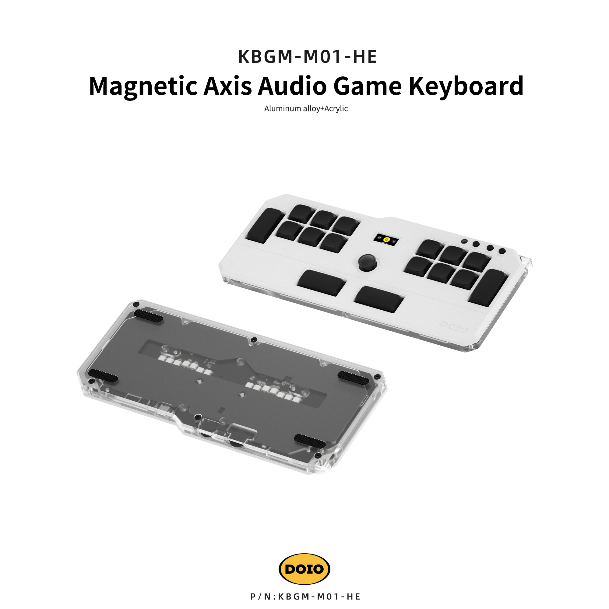 Magnetic axis audio gaming keyboard KBGM-M01-HE