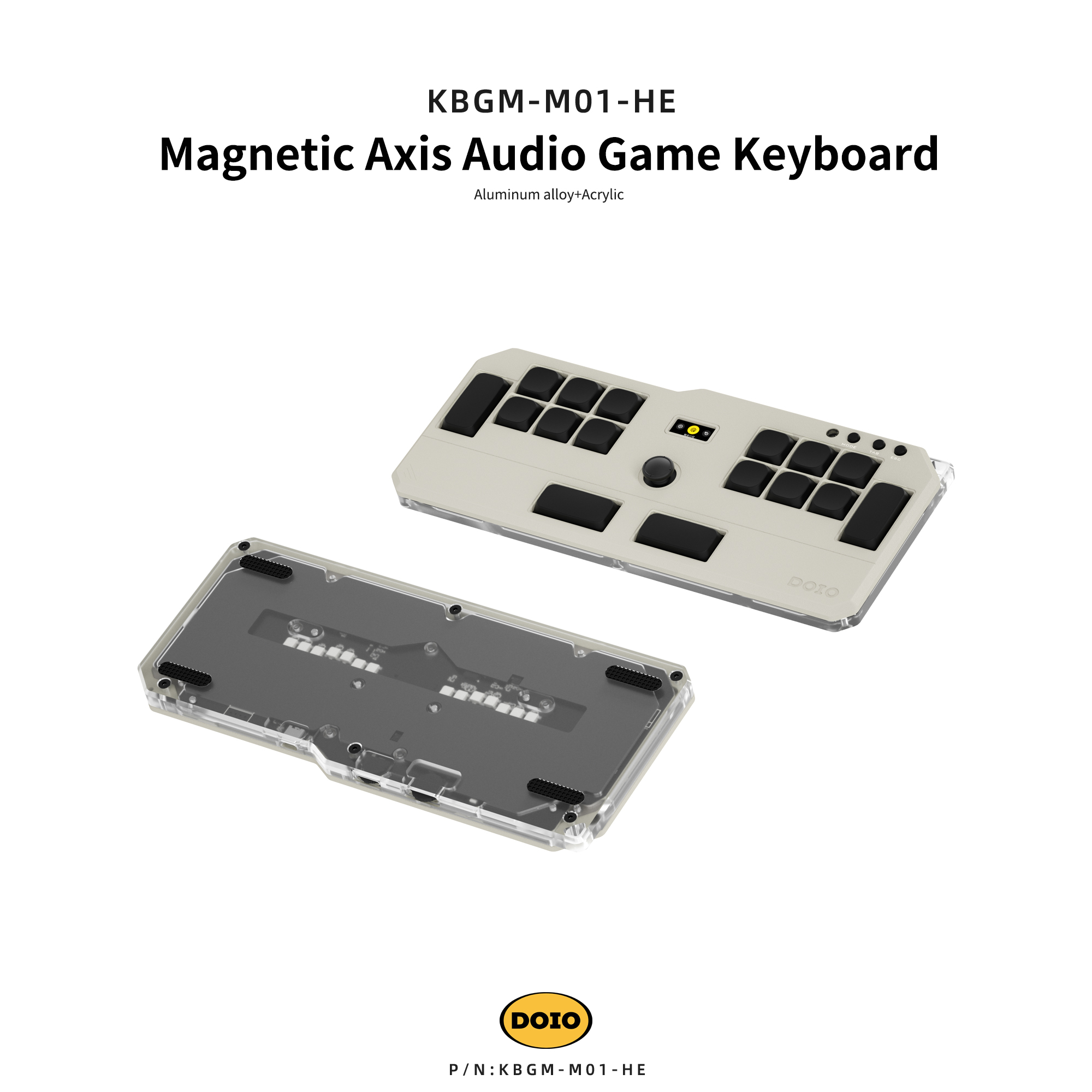 Magnetic axis audio gaming keyboard KBGM-M01-HE