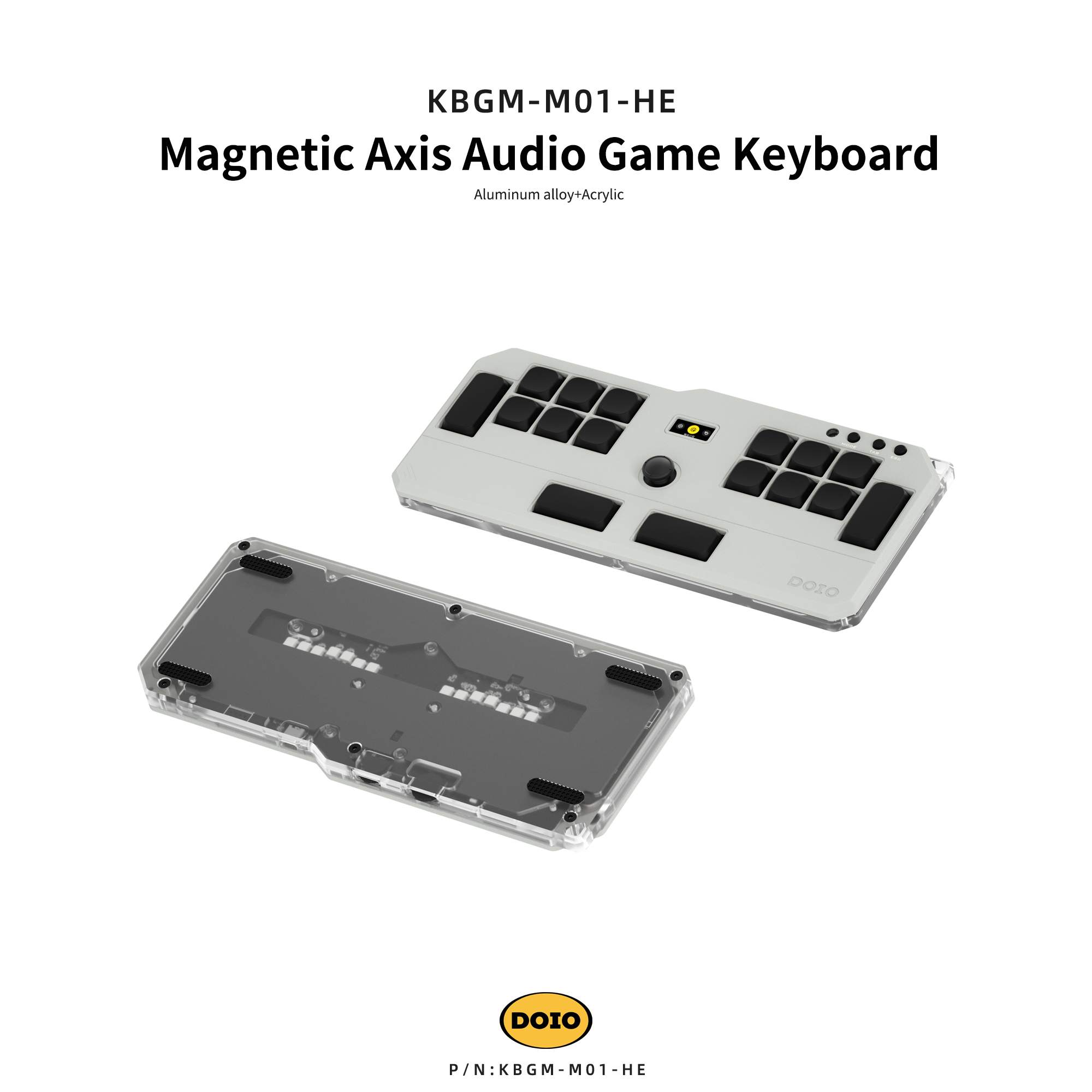 Magnetic axis audio gaming keyboard KBGM-M01-HE