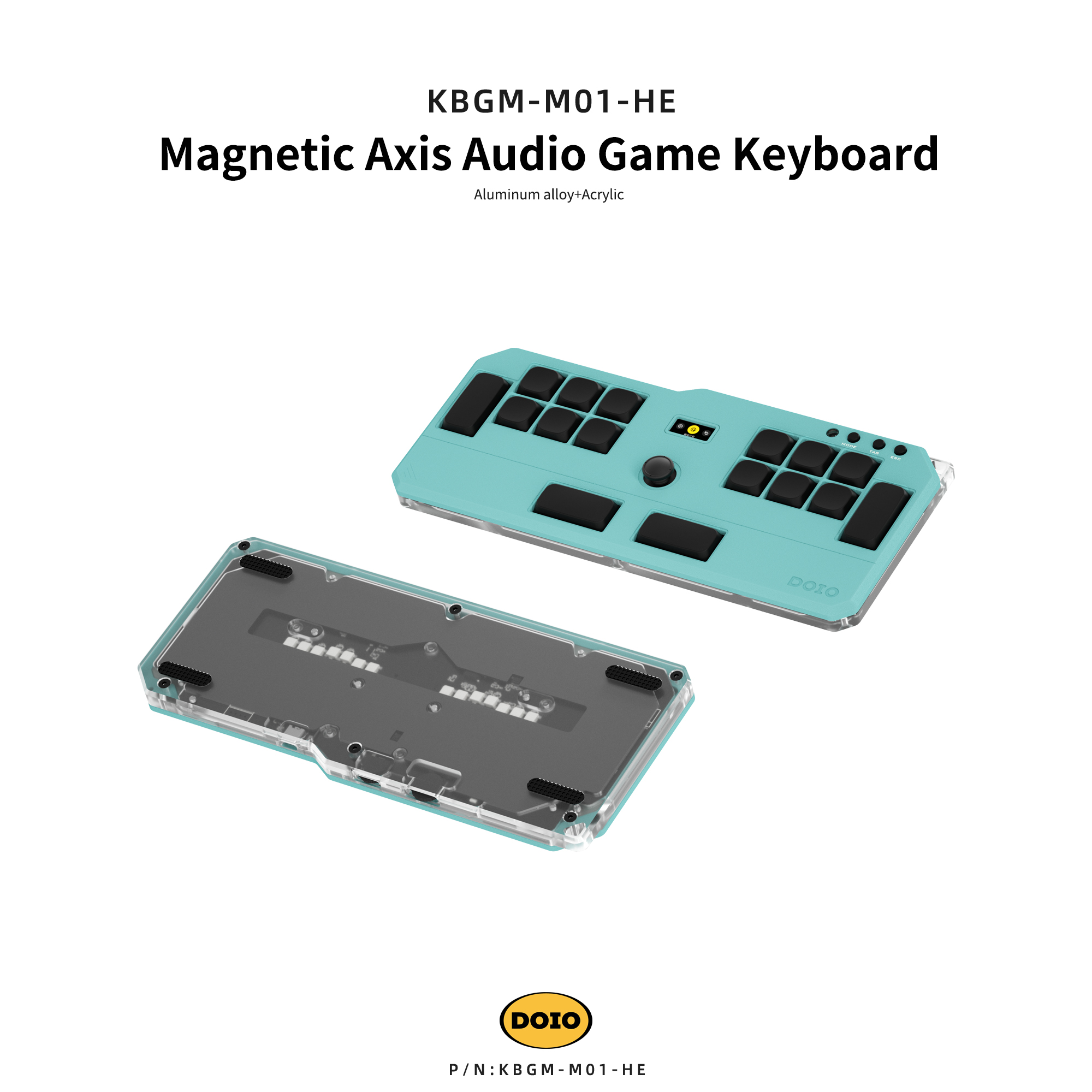 Magnetic axis audio gaming keyboard KBGM-M01-HE