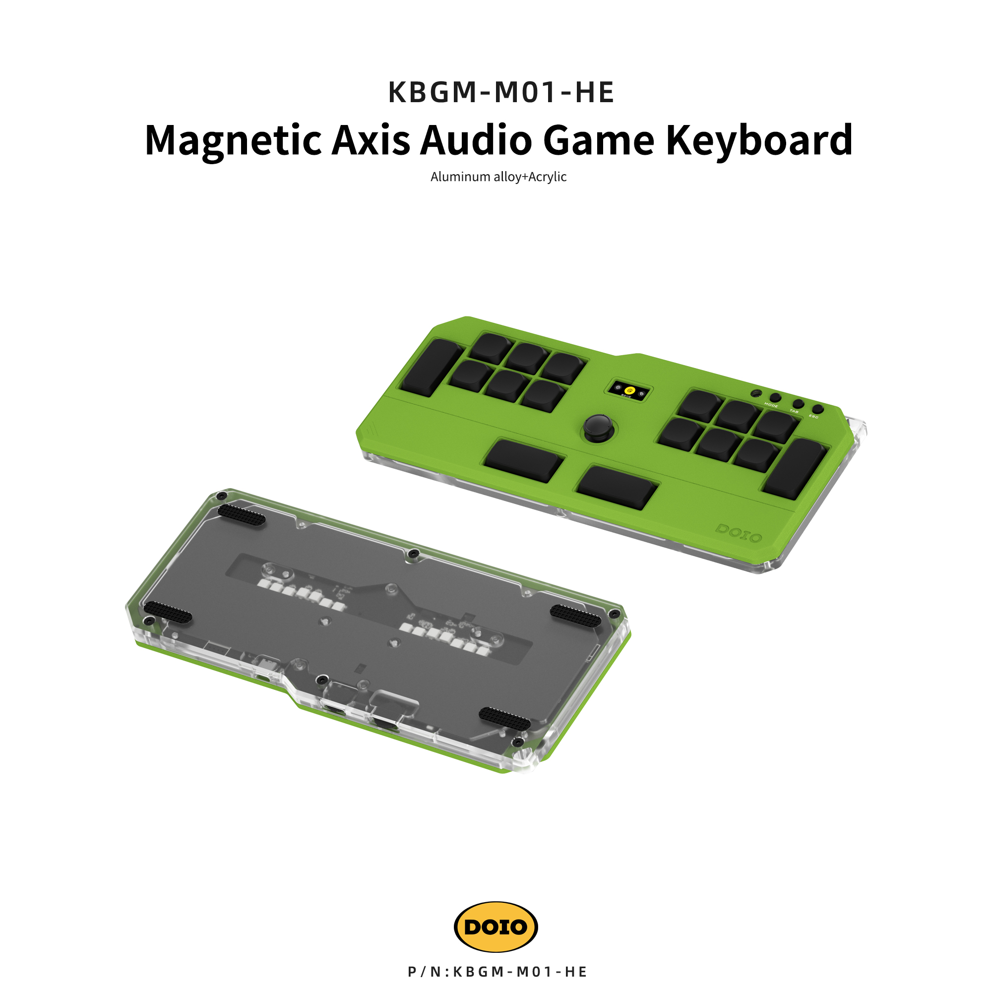 Magnetic axis audio gaming keyboard KBGM-M01-HE