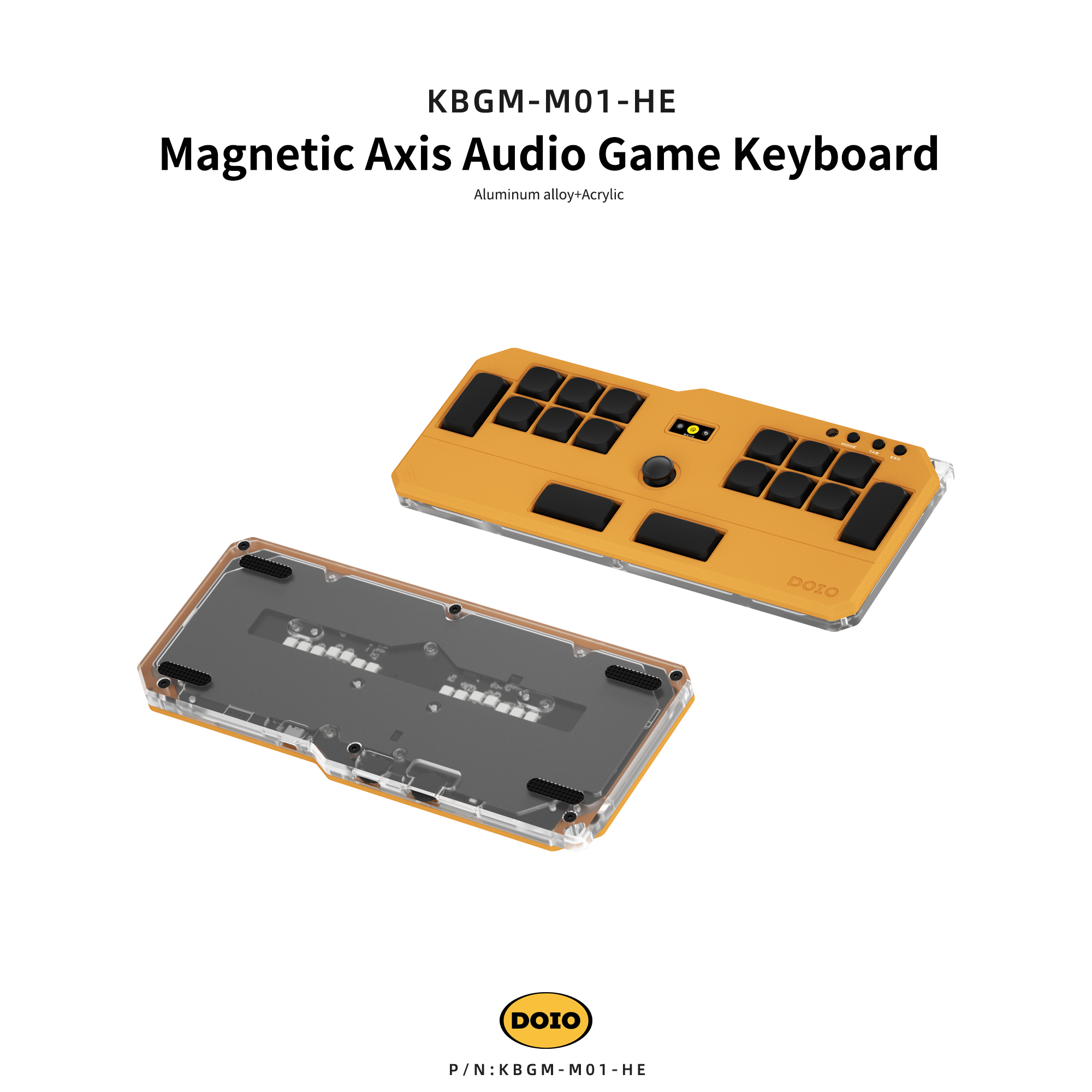 Magnetic axis audio gaming keyboard KBGM-M01-HE