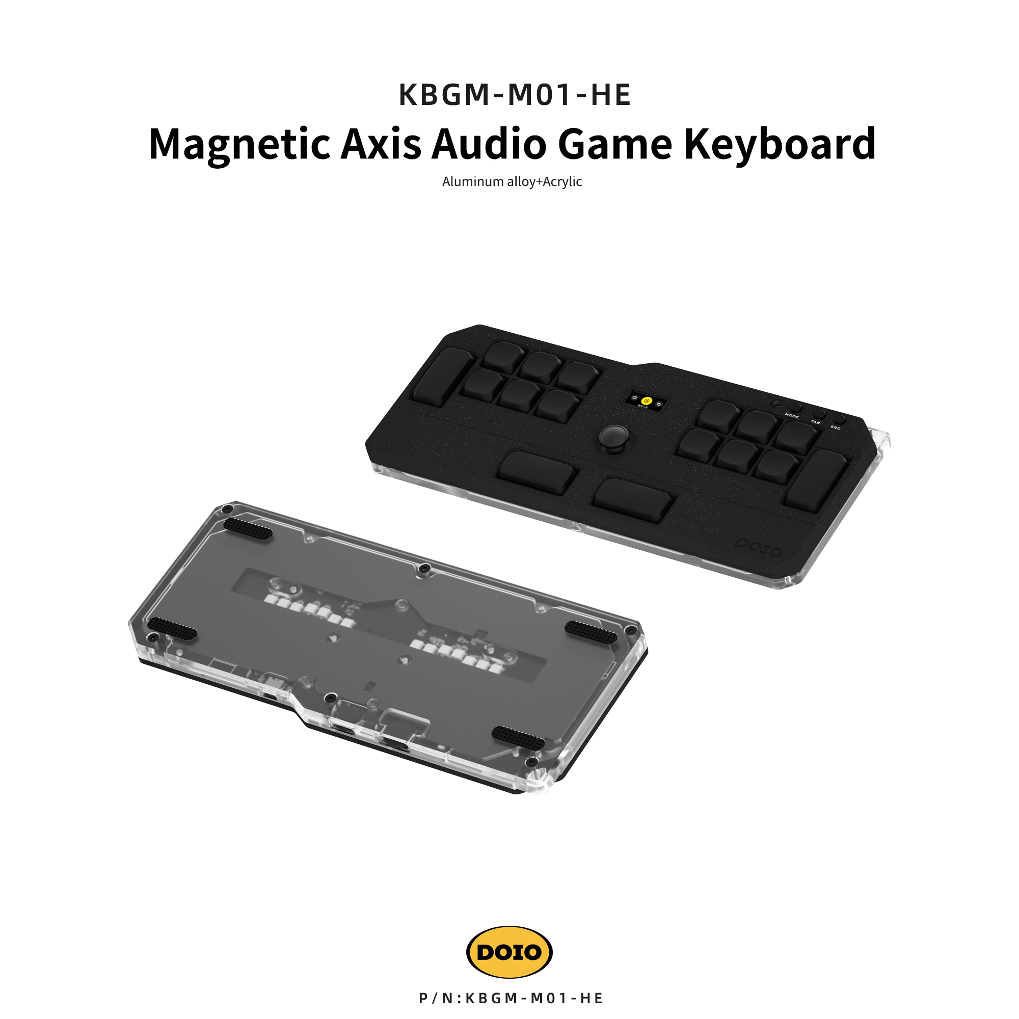 Magnetic axis audio gaming keyboard KBGM-M01-HE