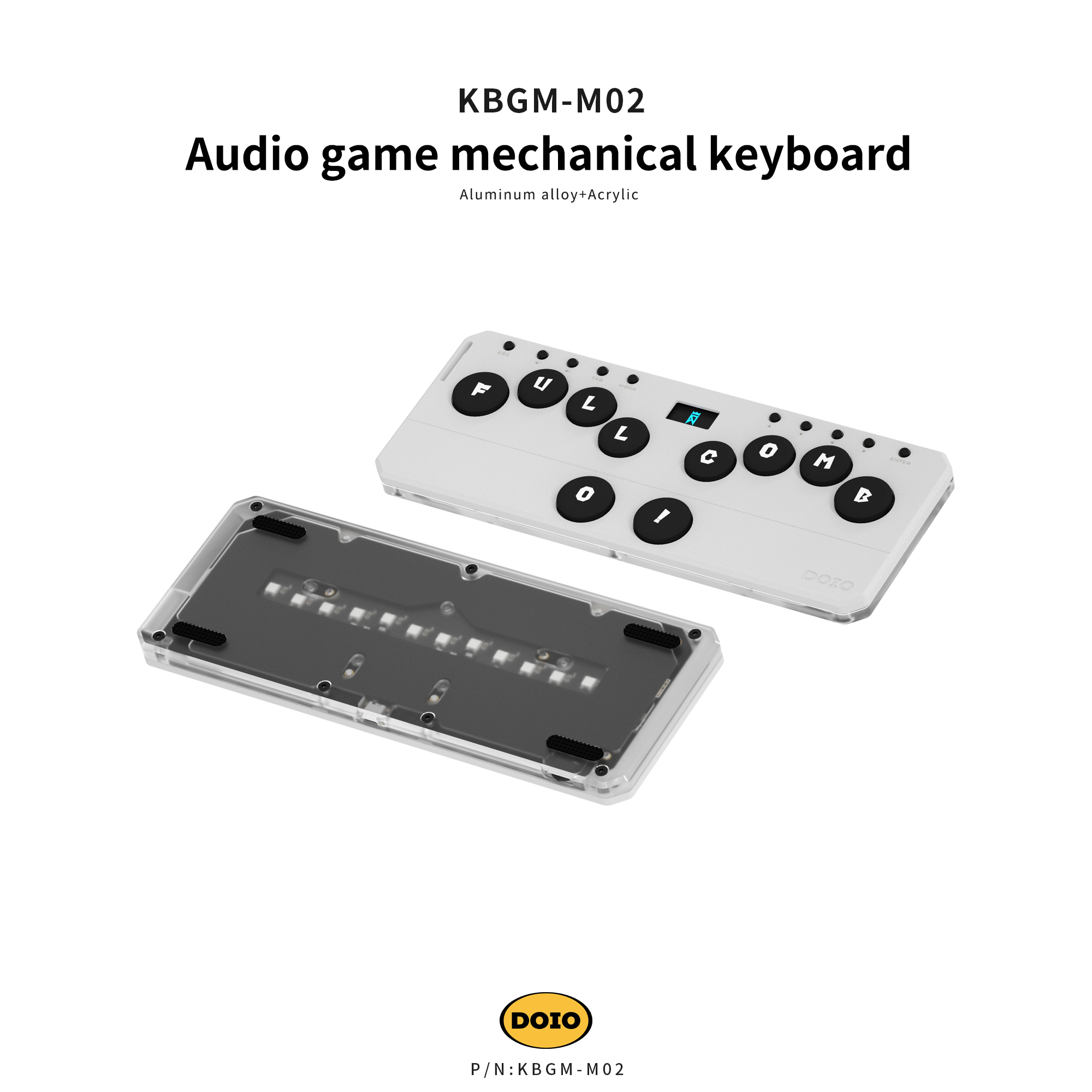Magnetic axis audio gaming keyboard KBGM-M01-HE