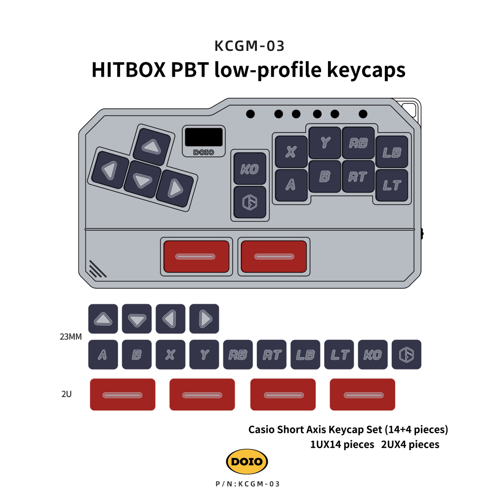 HITBOX PBT Keycaps KCGM-03