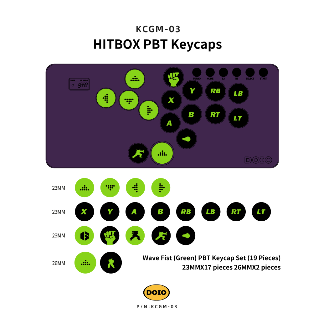 HITBOX PBT Keycaps KCGM-02/03