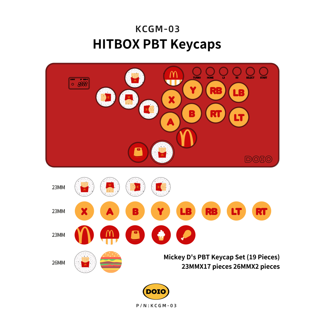 HITBOX PBT Keycaps KCGM-02/03