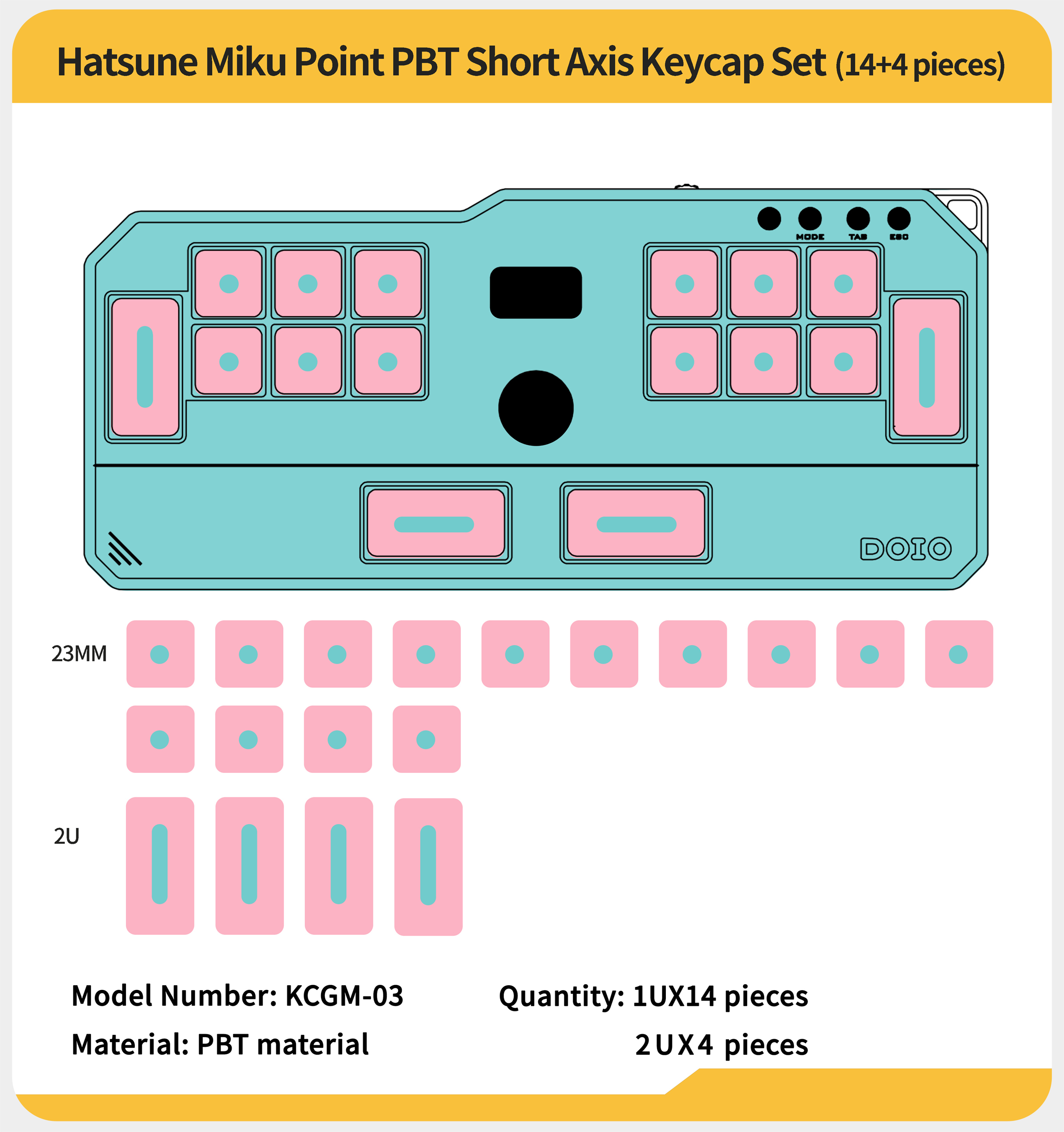 HITBOX PBT Keycaps KCGM-02/03