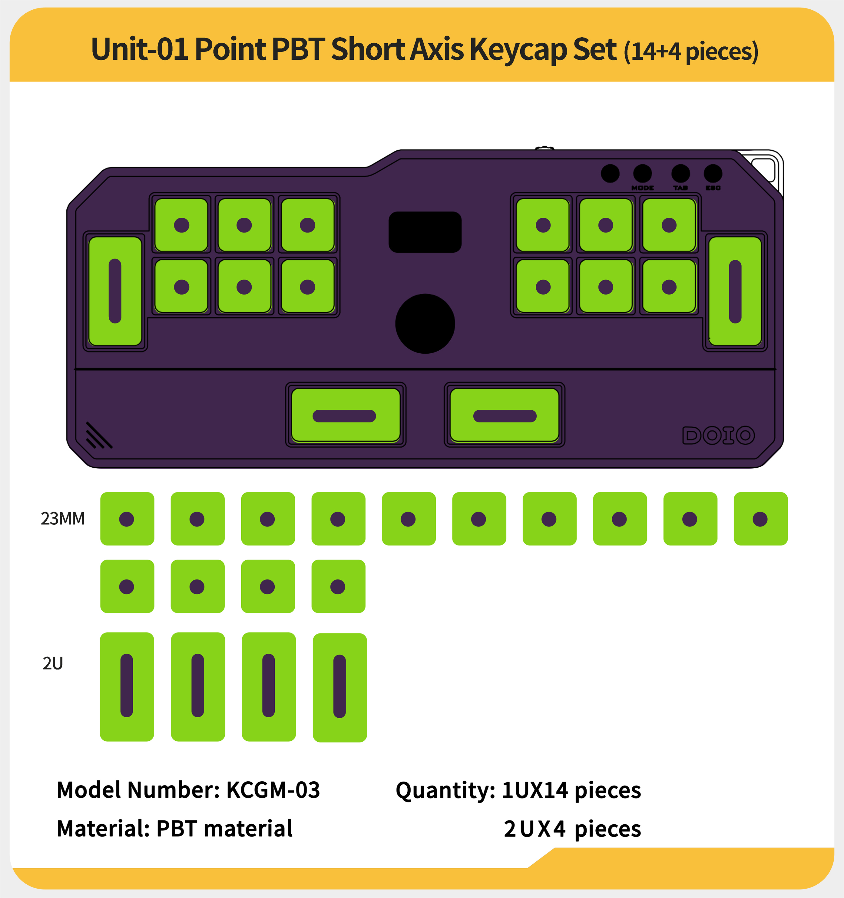 HITBOX PBT Keycaps KCGM-02/03
