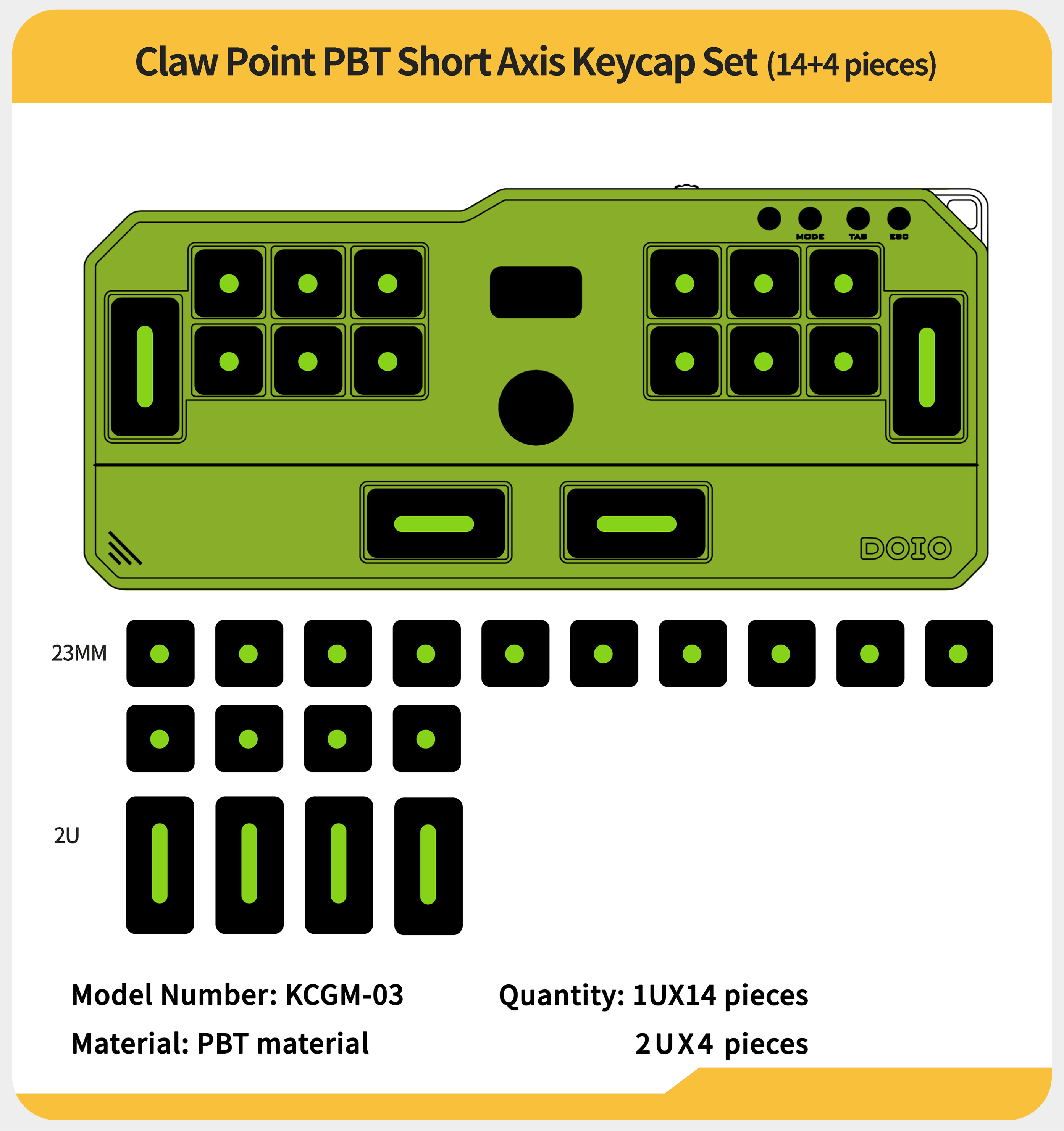 HITBOX PBT Keycaps KCGM-02/03