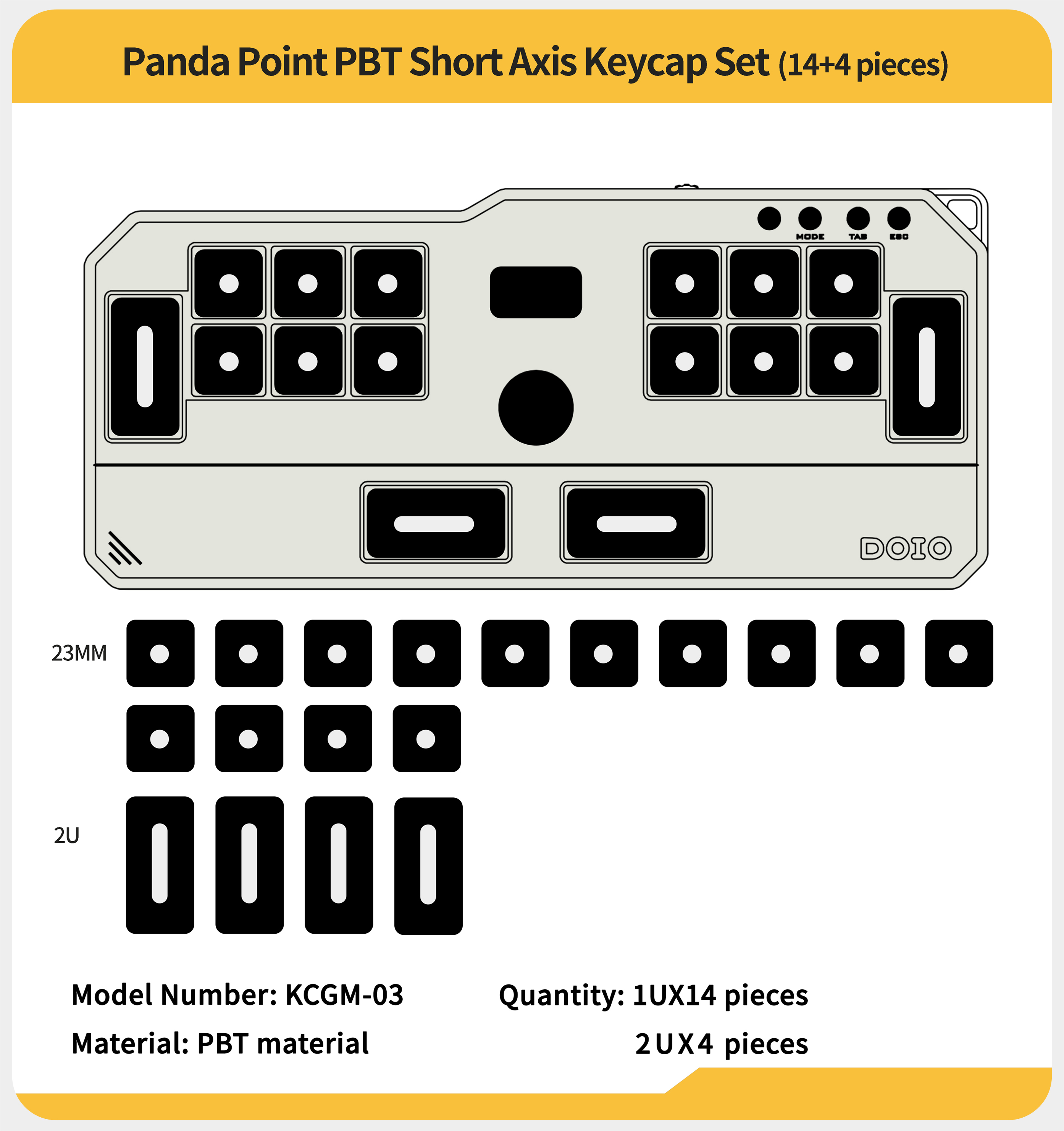 HITBOX PBT Keycaps KCGM-02/03
