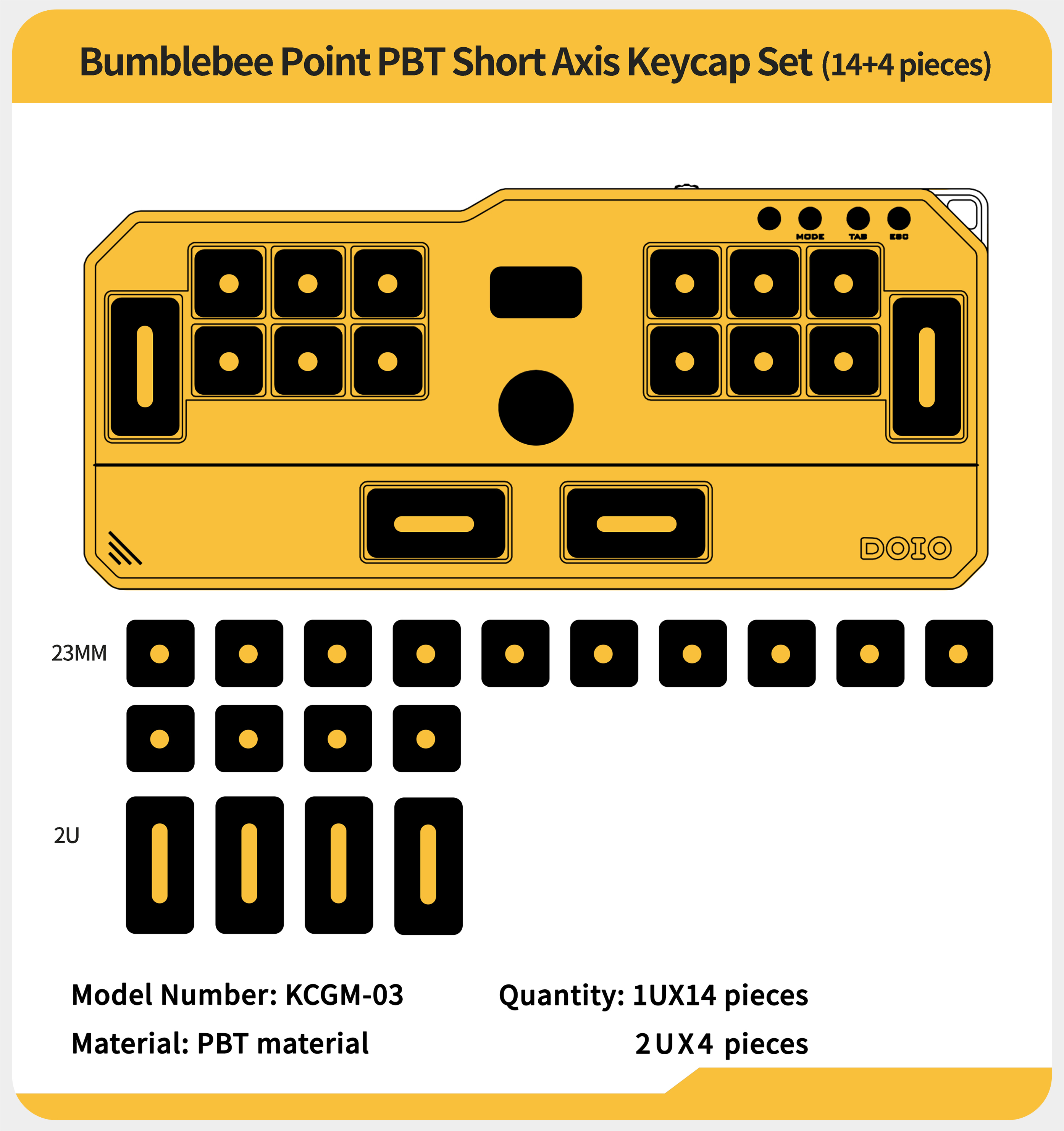 HITBOX PBT Keycaps KCGM-02/03