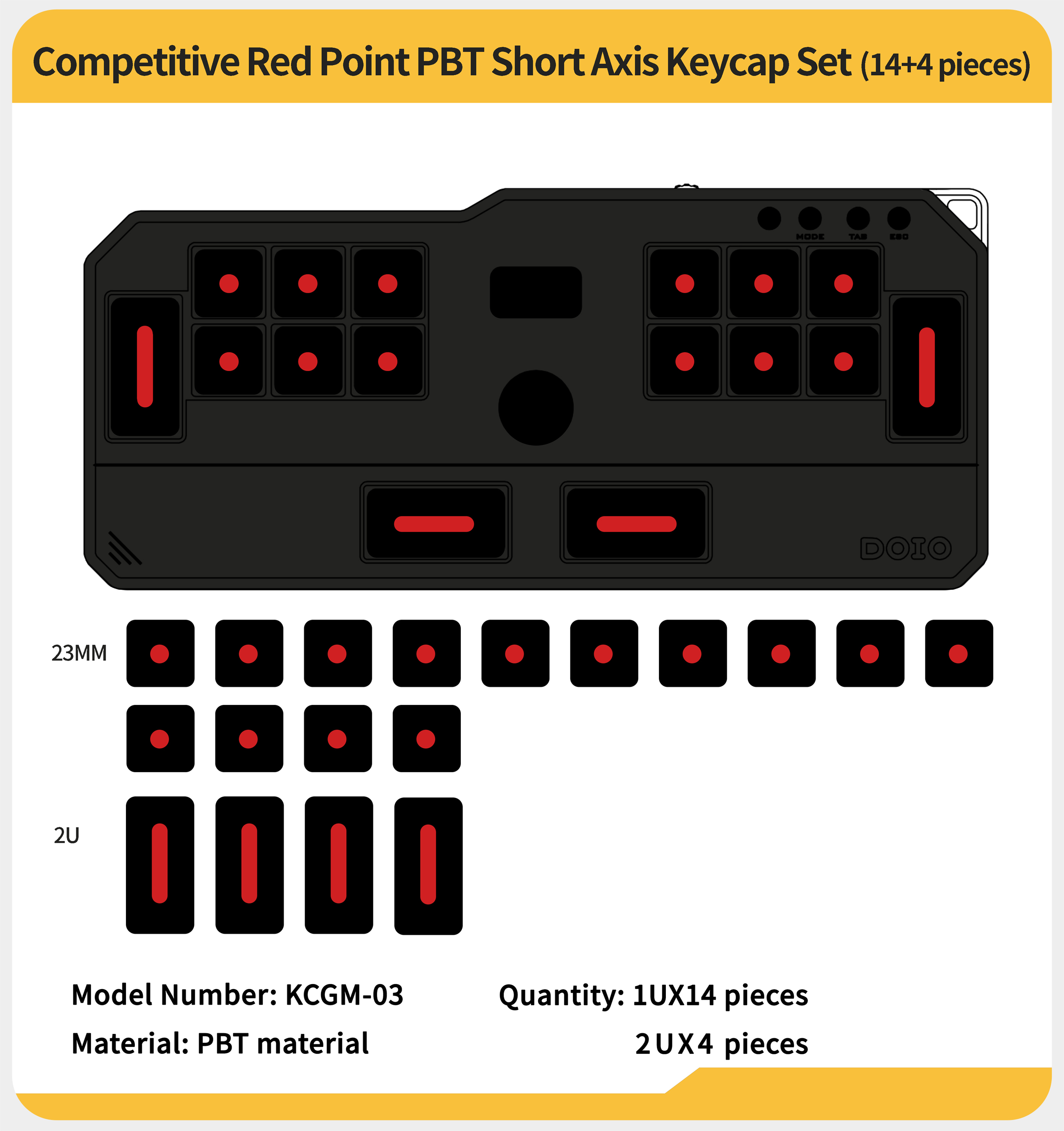 HITBOX PBT Keycaps KCGM-02/03