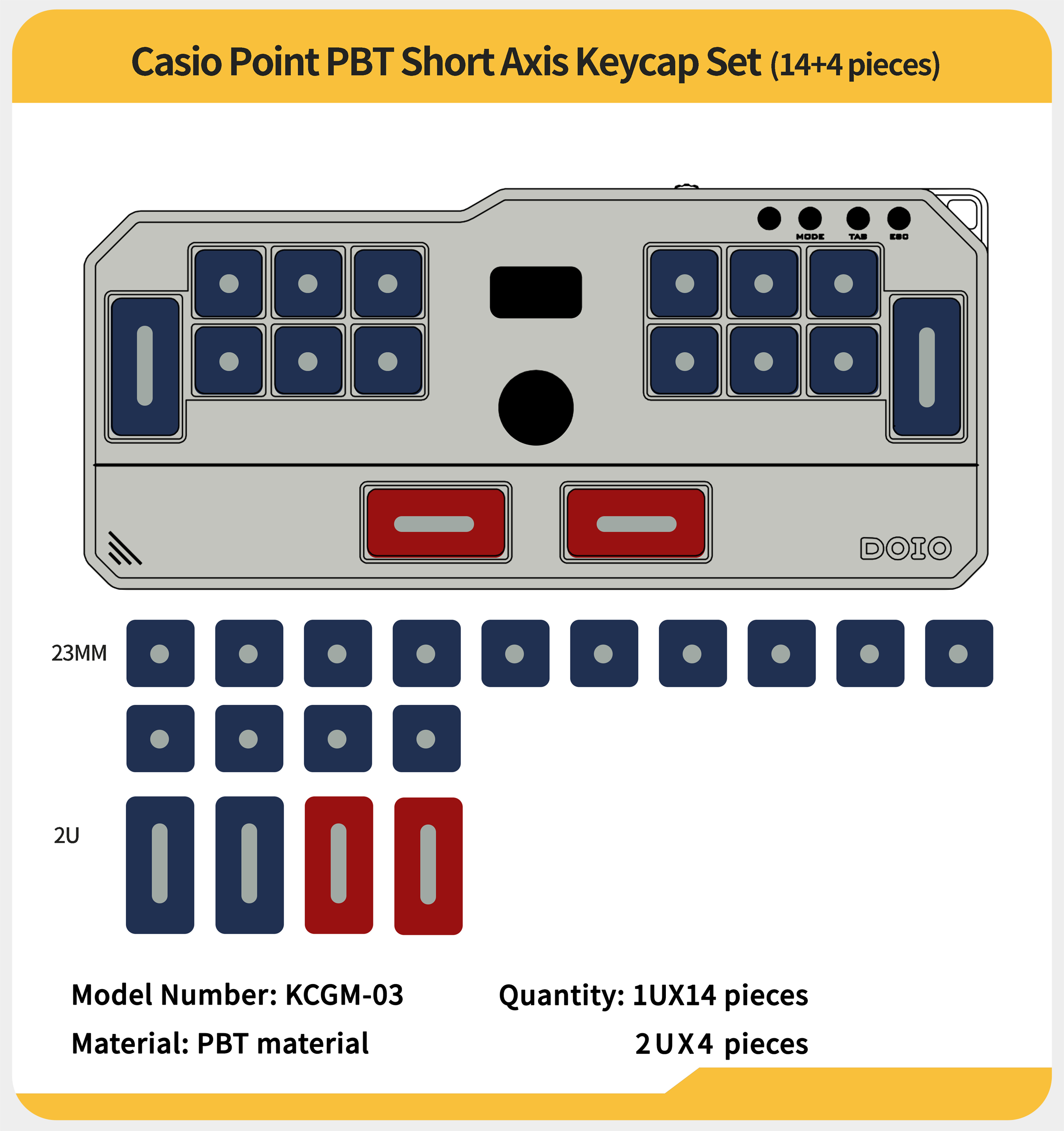 HITBOX PBT Keycaps KCGM-03
