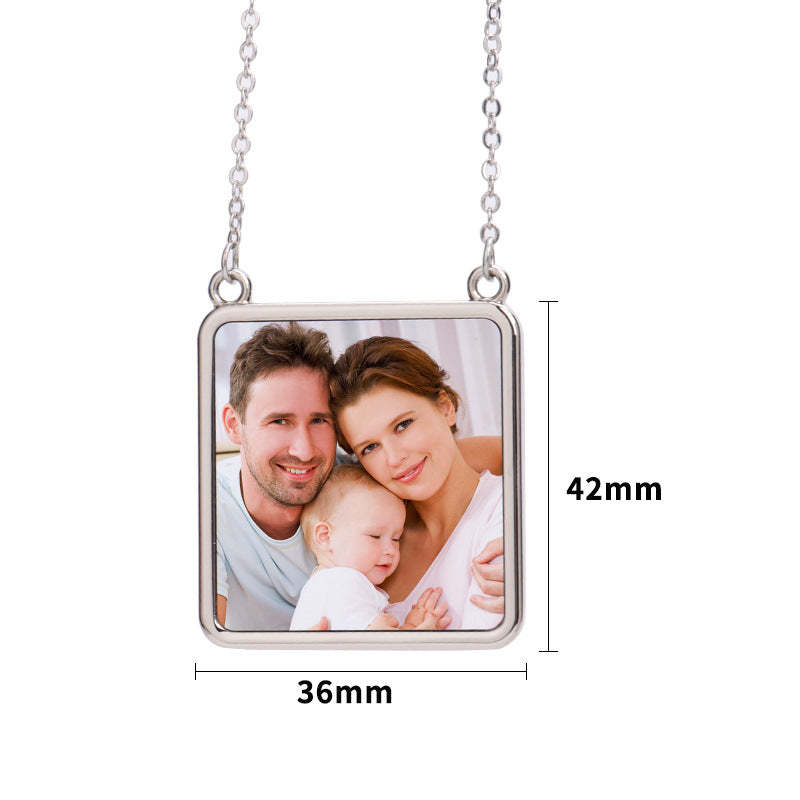 NLS65-Sublimation Square Necklace