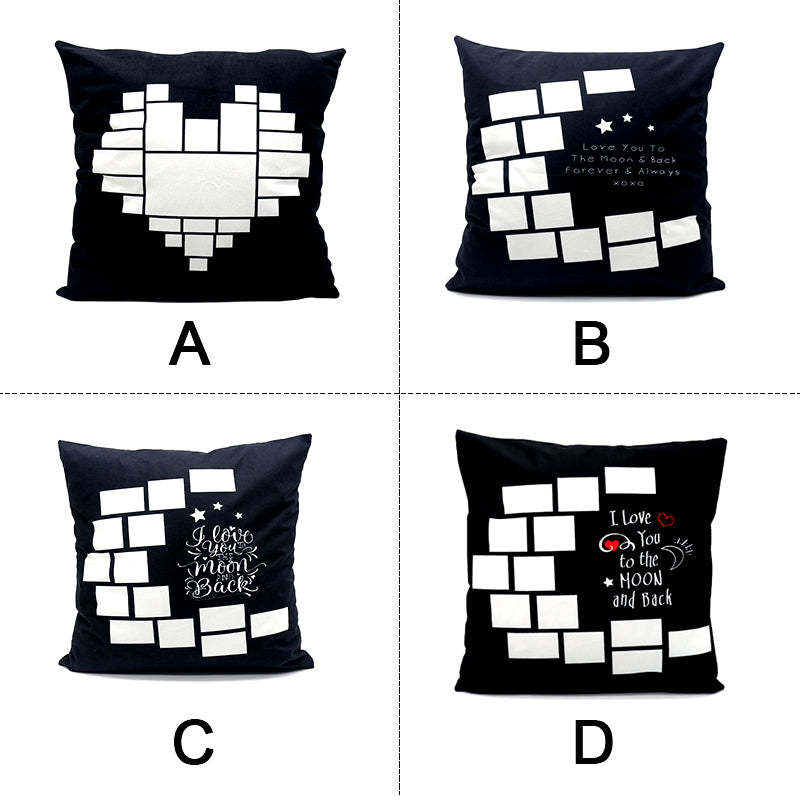 SPC18-Sublimation Moon Heart Pillow Case