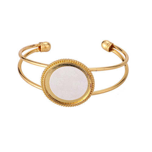 SPB13-Sublimation Round Ornament Opening Bracelet