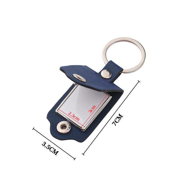 PUK07-Sublimation PU Leather Metal Keychain