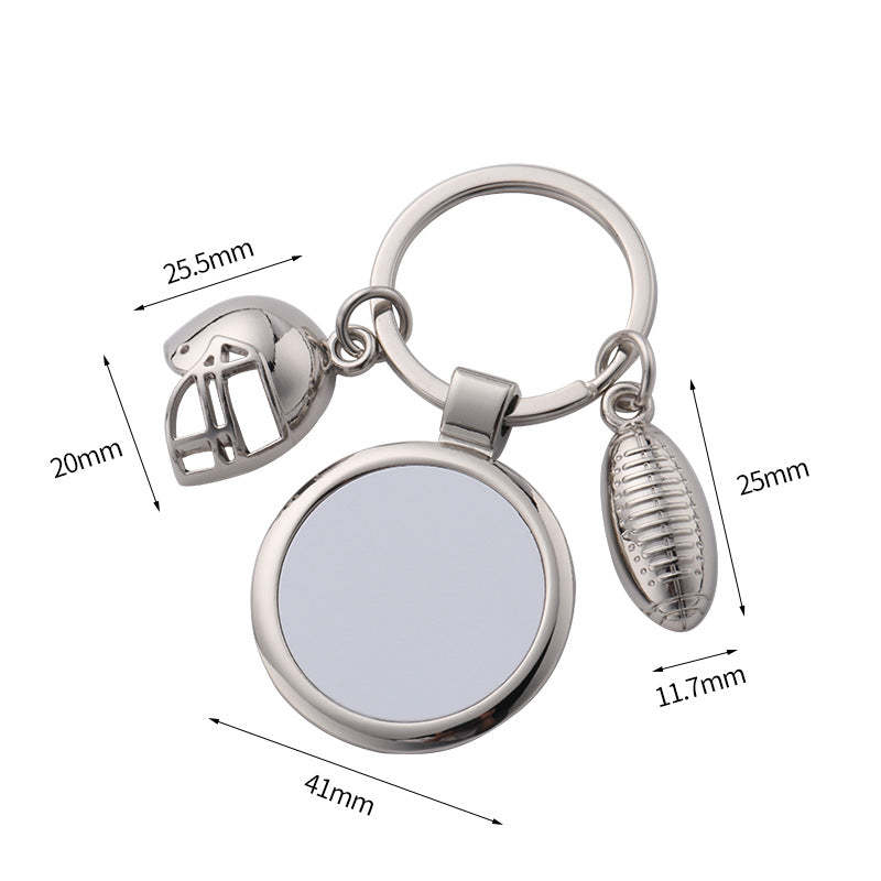 MKC29-Sublimation Rugby Keychain