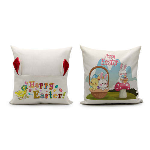 SPC29-Sublimation Easter Bunny Pillow Case