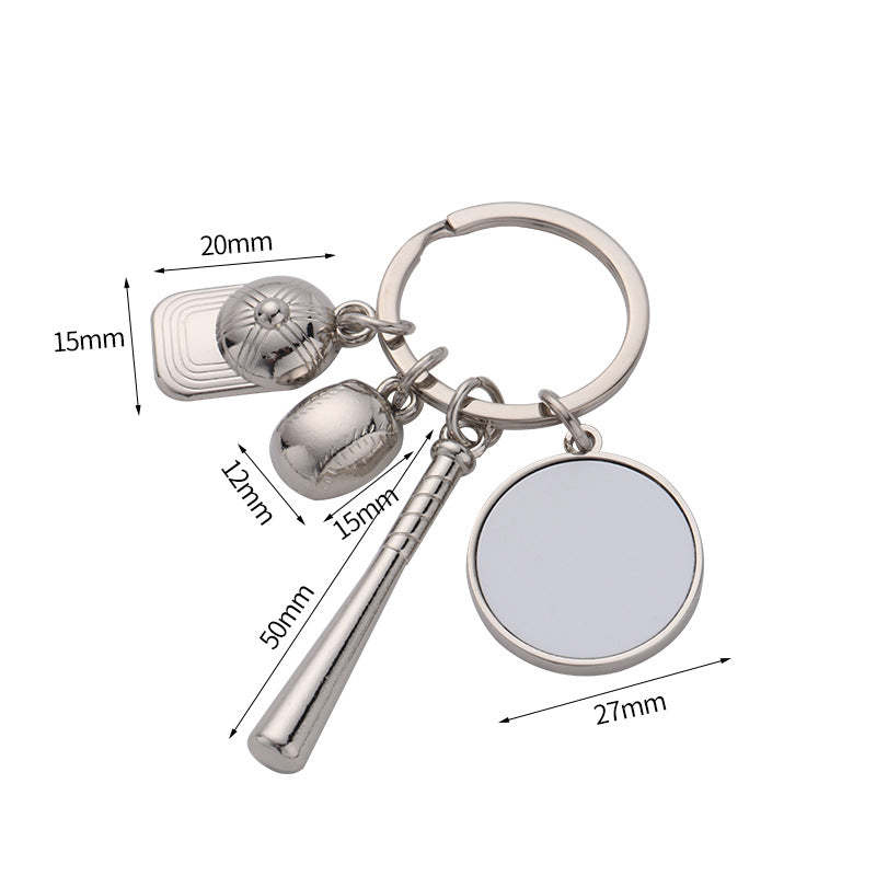 MKC27-Sublimation Baseball Keychain