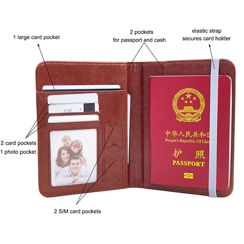 PUPH06-Sublimation PU Leather Passport Holder