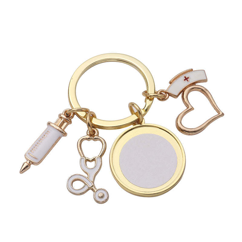 MKC35-Sublimation Doctor Nurse Keychain