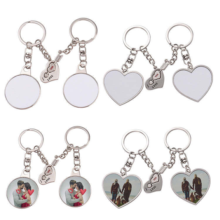 MKC25-Sublimation Love Couple Keychain