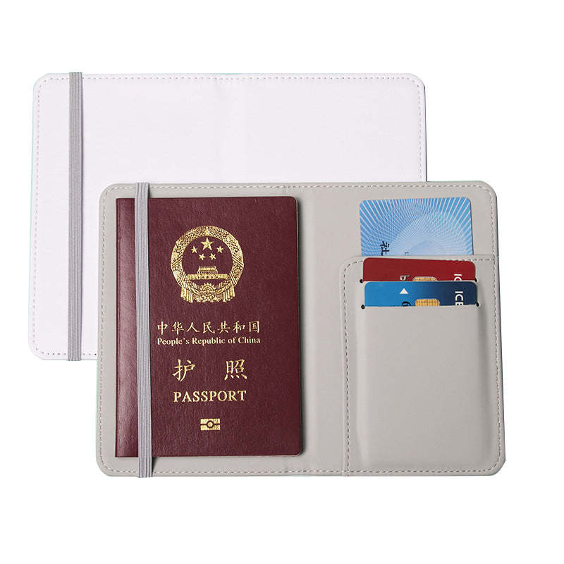 PUPH02-Sublimation Double Sided PU Leather Passport Holder