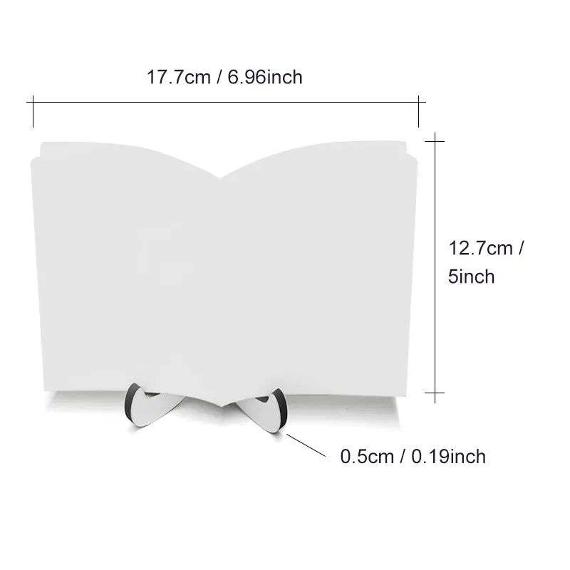 MDPF49-Sublimation Book Shape Photo Frame