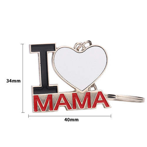 MKC18-Sublimation MAMA PAPA Keychain