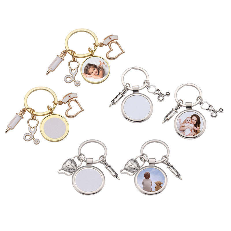 MKC35-Sublimation Doctor Nurse Keychain