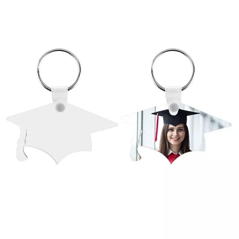 KRP29-Sublimation MDF Grad Cap KeyChain