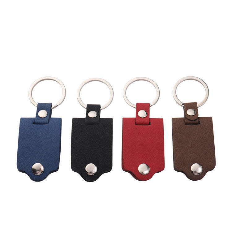 PUK07-Sublimation PU Leather Metal Keychain
