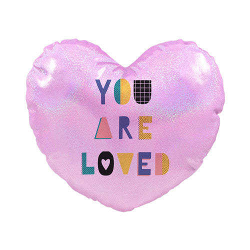 SPC13-Sublimation Glitter Heart Pillow Cover