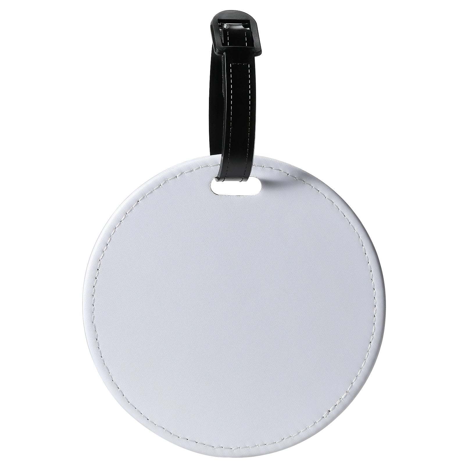 PUL08-Sublimation Round PU Leather Luggage Tag