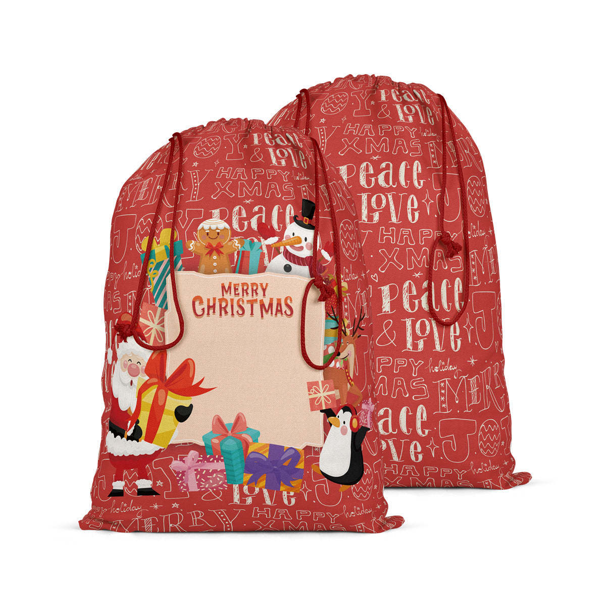 SSQ22-Sublimation Christmas Santa Sack