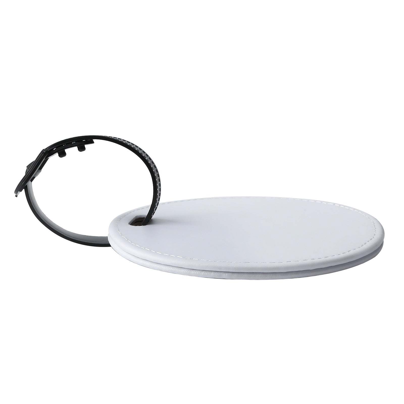 PUL08-Sublimation Round PU Leather Luggage Tag