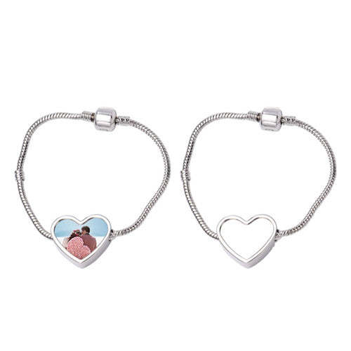 SPB08-Sublimation Heart Shape Bracelet