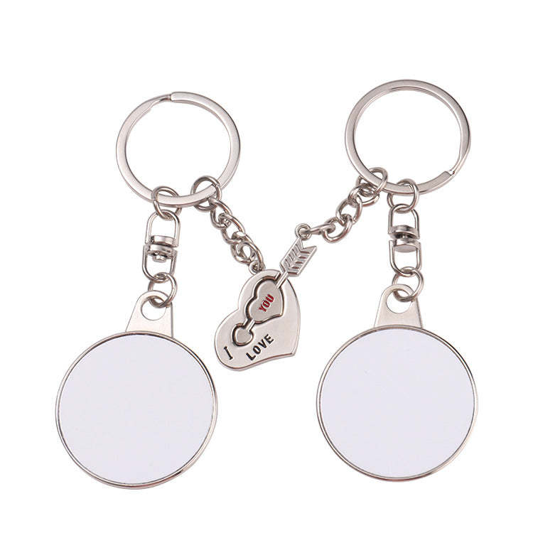 MKC25-Sublimation Love Couple Keychain