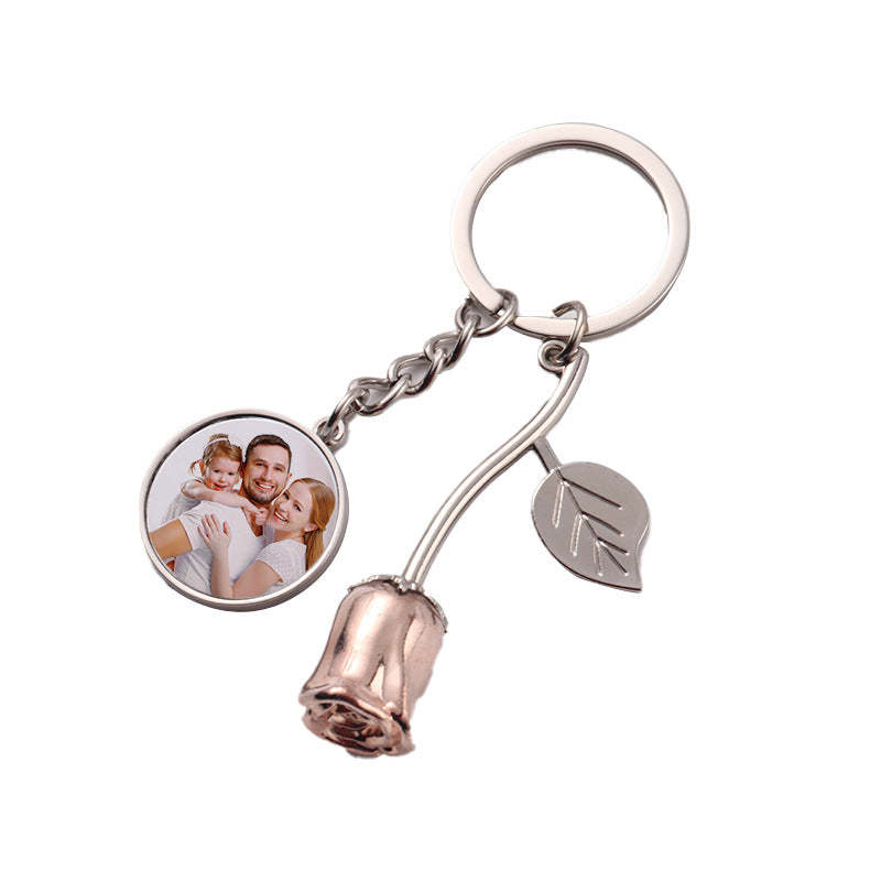 MKC42-Sublimation Rose Keychain