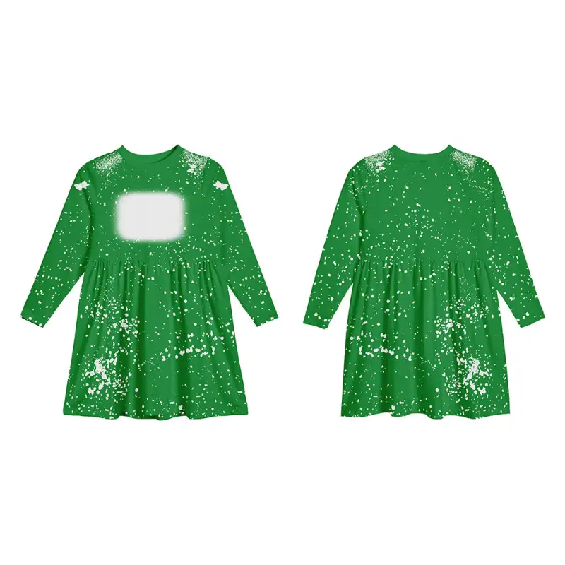DRE04-Sublimation Baby Kid Bleach Dress