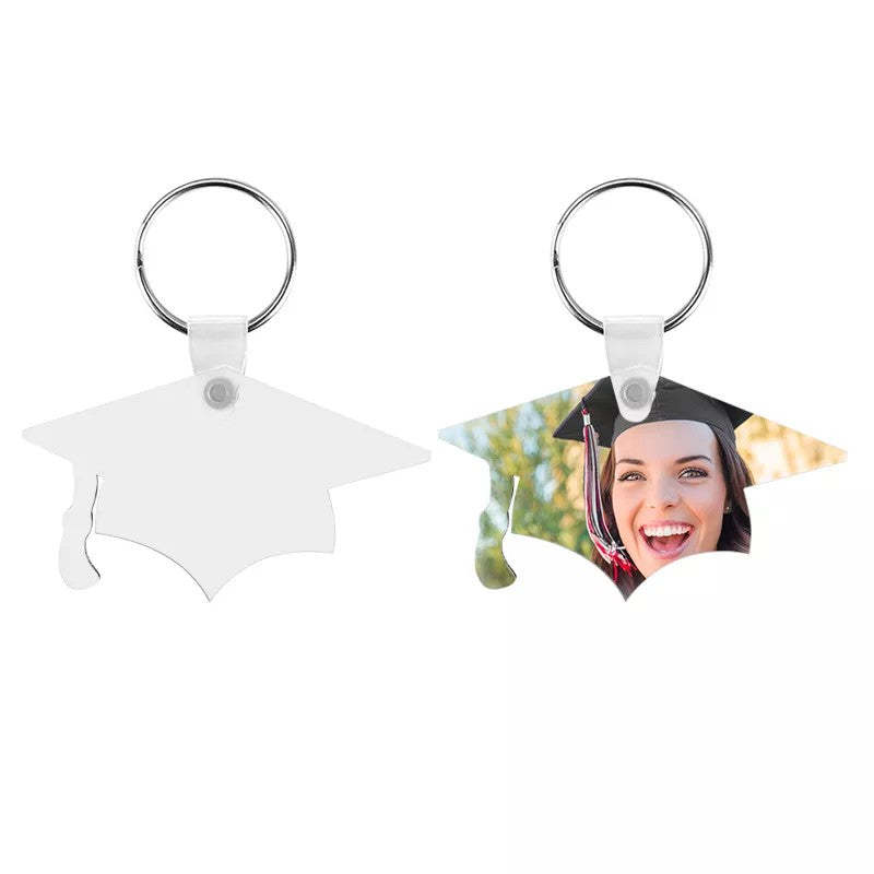 KRP29-Sublimation MDF Grad Cap KeyChain