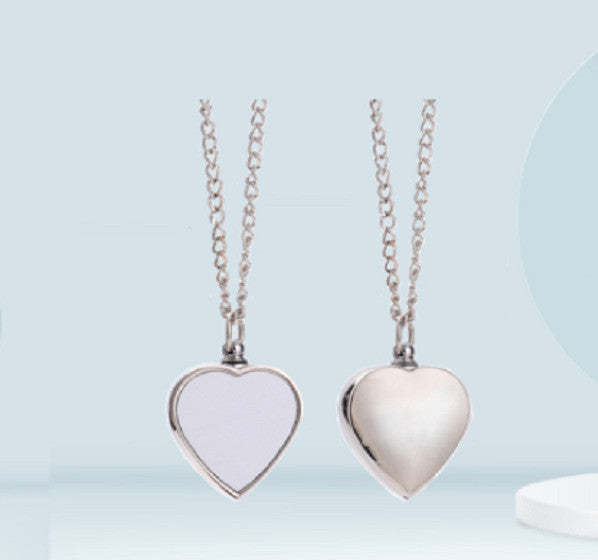 NLS46-Sublimation Heart Necklace