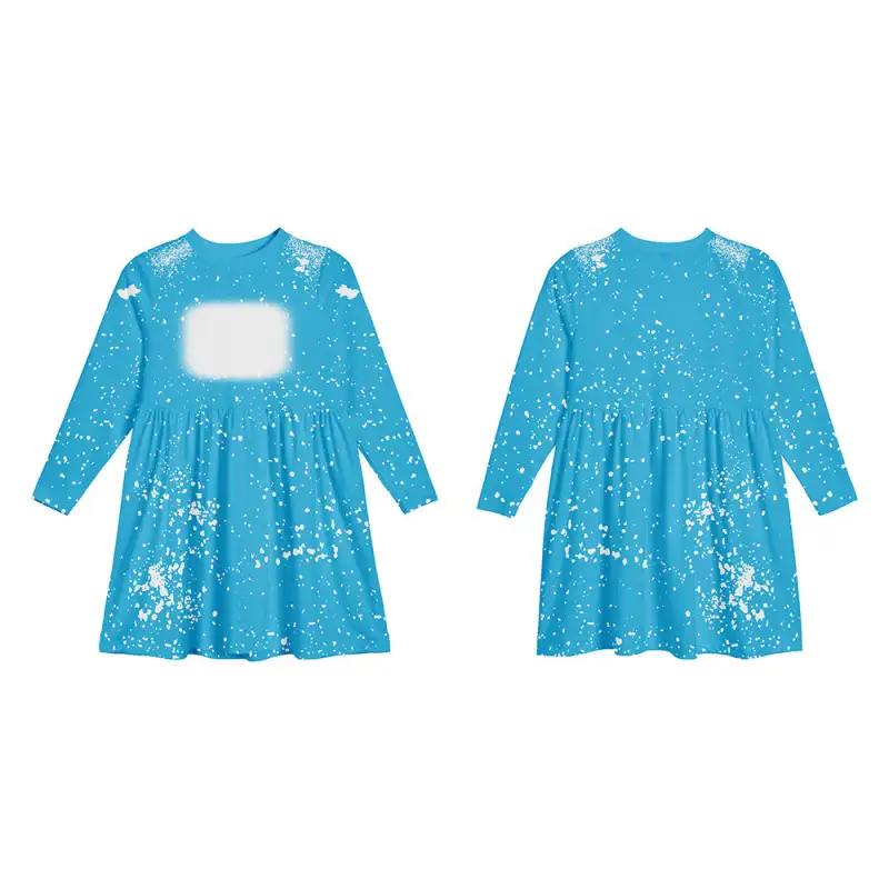 DRE04-Sublimation Baby Kid Bleach Dress