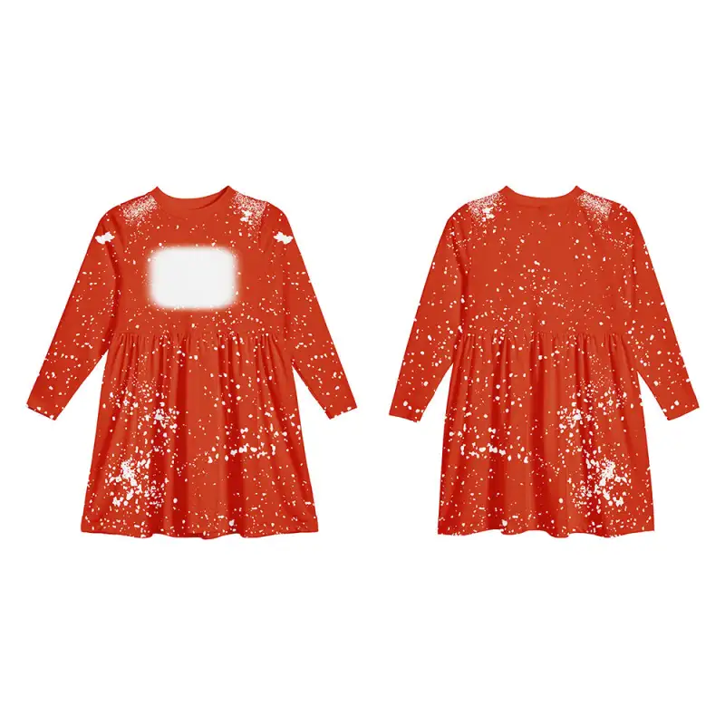 DRE04-Sublimation Baby Kid Bleach Dress