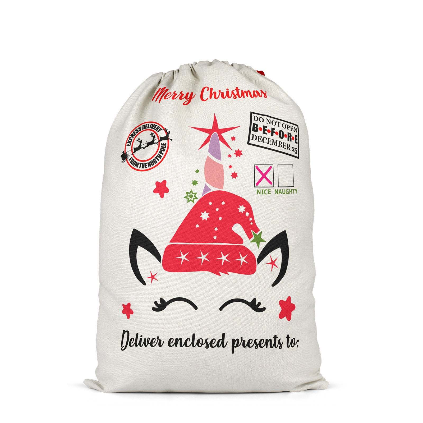 SSQ44-Sublimation Christmas Santa Sack