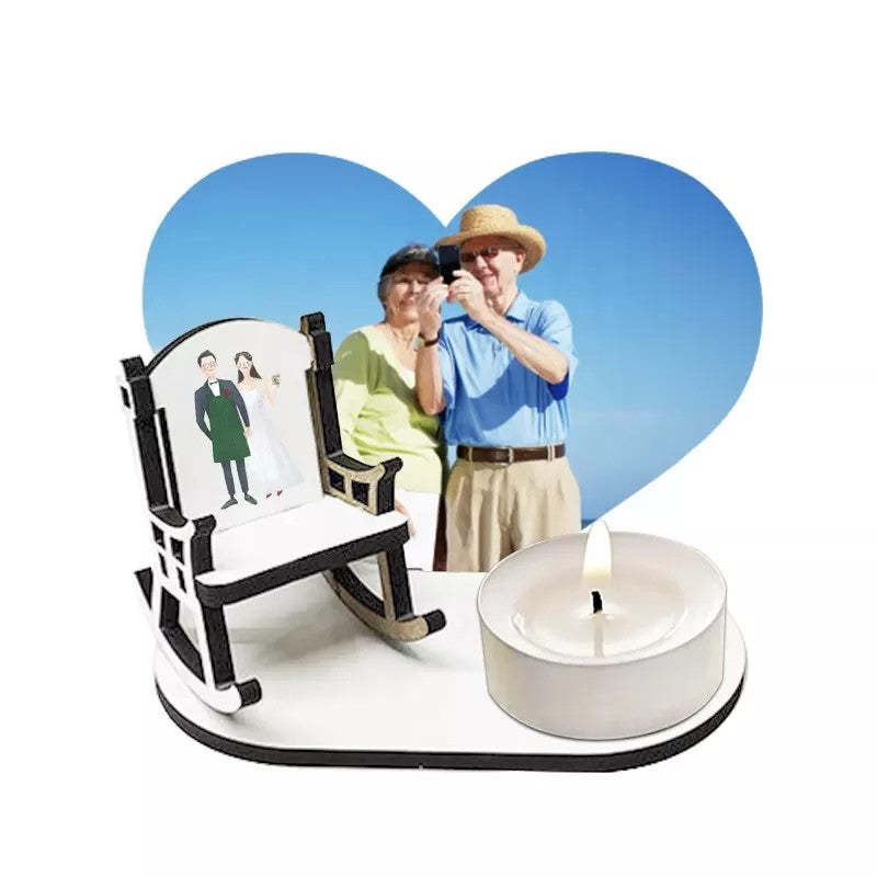 MDPF62-Sublimation Memories Heart Candle Holder