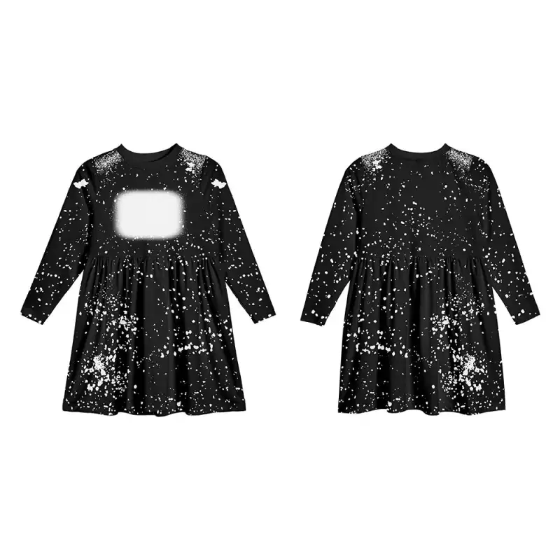 DRE04-Sublimation Baby Kid Bleach Dress